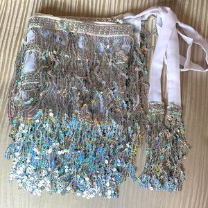 Iridescent cover up wrap NEW